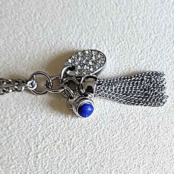 Marble Sapphire Blue Necklace - Picture 3 of 5